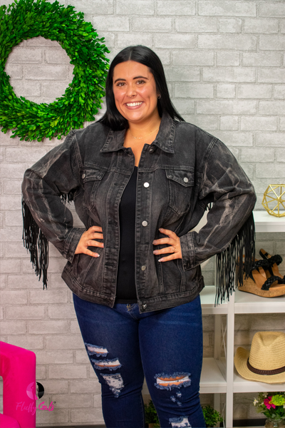 Tassel jacket plus size deals