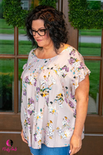 Load image into Gallery viewer, Floral Ruffle Plus Size Top
