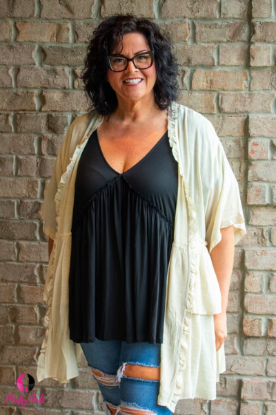 Ivory Plus Size Cardigan