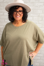 Load image into Gallery viewer, Olive Green Plus Size Top
