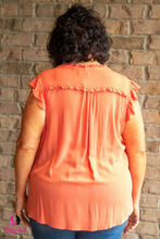 Load image into Gallery viewer, Salmon Ruffle Plus Size Top
