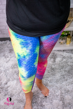 Load image into Gallery viewer, Tie Dye High Wasted Honeycomb Leggings
