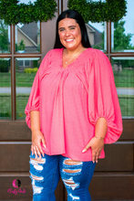 Load image into Gallery viewer, On and Off the Shoulder Plus Size Coral Top
