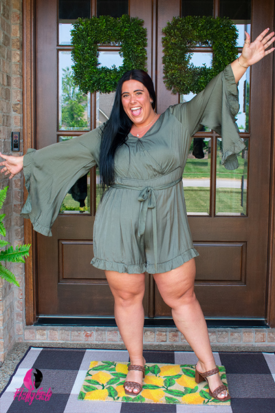 Olive Green Plus Size Jumper Long Sleeve