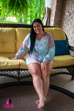 Load image into Gallery viewer, Comfy Coral and Sage Plus Size Lounge Set
