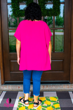 Load image into Gallery viewer, Dark Fuchsia Plus Size Top
