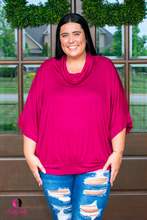 Load image into Gallery viewer, Ruby Cowl Neck Plus Size Tunic
