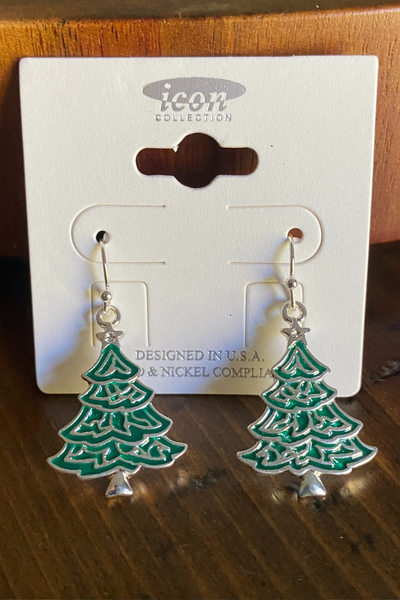 Christmas Tree Drop Earrings