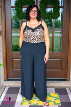 Load image into Gallery viewer, Black Wide Leg Plus Size Pant
