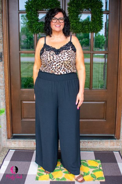 Black Wide Leg Plus Size Pant