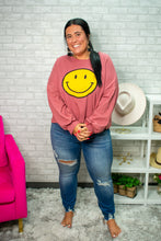 Load image into Gallery viewer, Smiley Face Rose Plus Size Top
